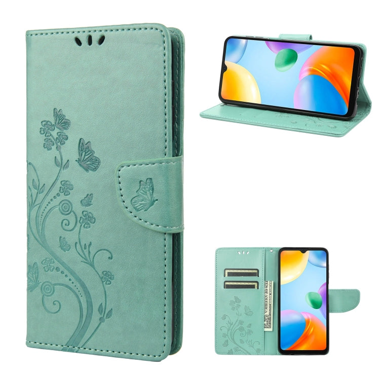 Butterfly Flower Pattern Flip Leather Phone Case, For Xiaomi Redmi 10A, For Xiaomi Redmi 10C, For Samsung Galaxy M23 5G