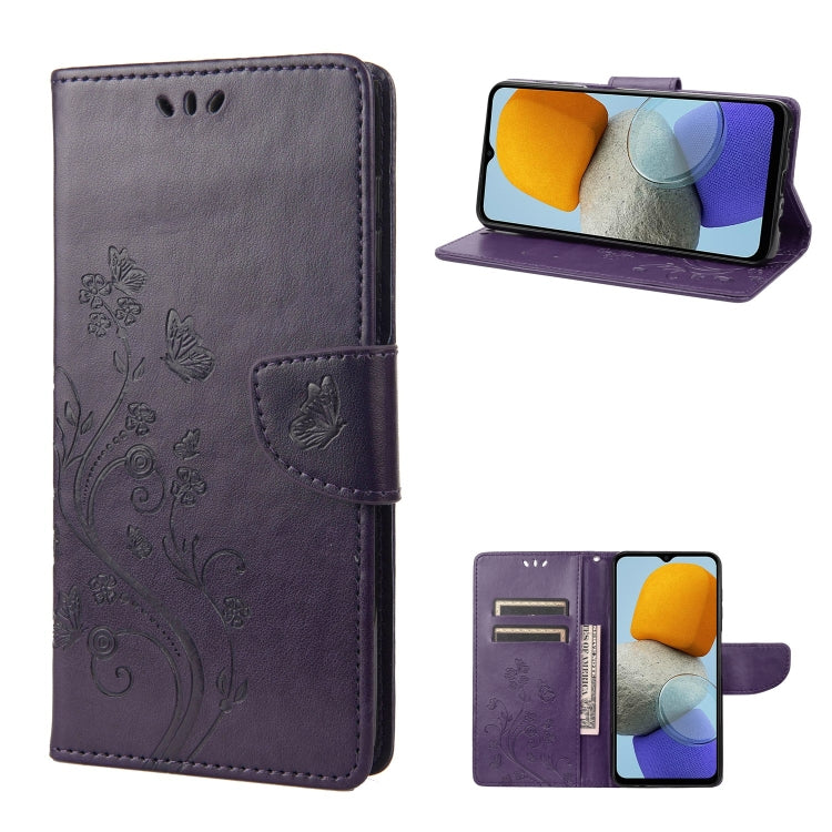 Butterfly Flower Pattern Flip Leather Phone Case, For Xiaomi Redmi 10A, For Xiaomi Redmi 10C, For Samsung Galaxy M23 5G