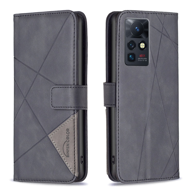 BF05 Magnetic Buckle Rhombus Texture Leather Phone Case, For Infinix Zero X / X Pro