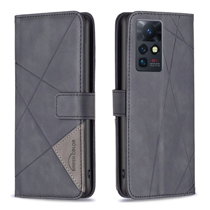 BF05 Magnetic Buckle Rhombus Texture Leather Phone Case, For Infinix Zero X / X Pro