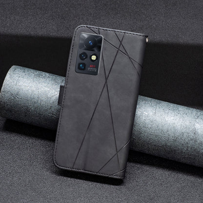 BF05 Magnetic Buckle Rhombus Texture Leather Phone Case, For Infinix Zero X / X Pro