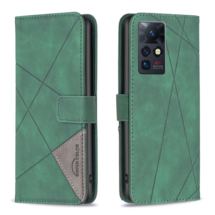 BF05 Magnetic Buckle Rhombus Texture Leather Phone Case, For Infinix Zero X / X Pro