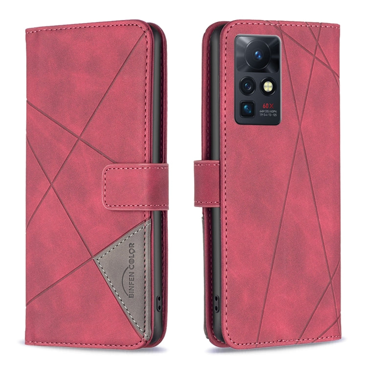 BF05 Magnetic Buckle Rhombus Texture Leather Phone Case, For Infinix Zero X / X Pro
