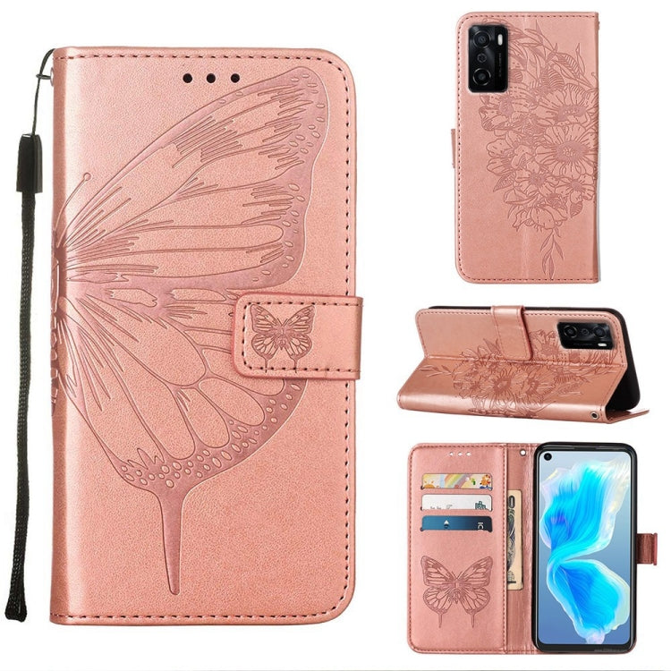 Embossed Butterfly Leather Phone Case, For OPPO A55s 5G Global, For OPPO Find X5, For OPPO Find X5 Pro