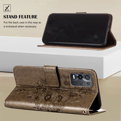 Embossed Butterfly Leather Phone Case, For OPPO K9X 5G, For OPPO Realme C35, For OPPO Realme GT2 Pro