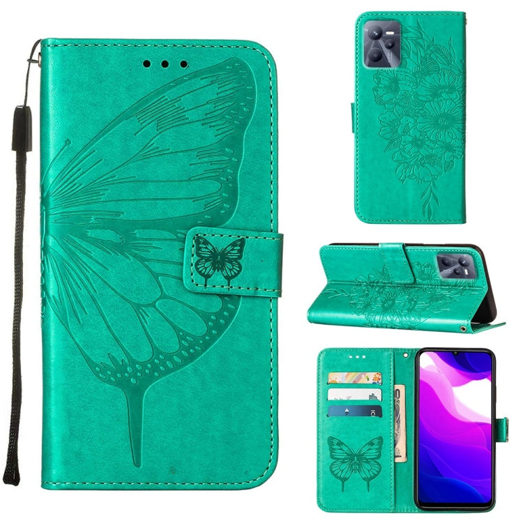 Embossed Butterfly Leather Phone Case, For OPPO K9X 5G, For OPPO Realme C35, For OPPO Realme GT2 Pro