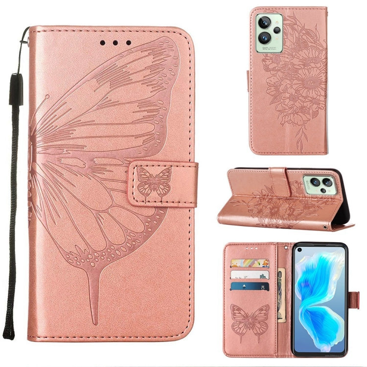 Embossed Butterfly Leather Phone Case, For OPPO K9X 5G, For OPPO Realme C35, For OPPO Realme GT2 Pro