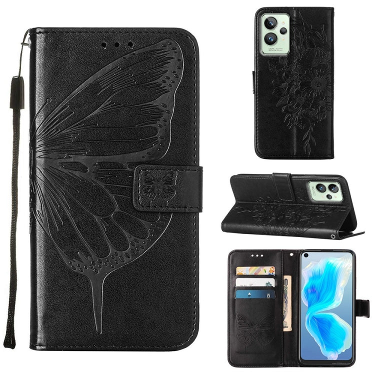 Embossed Butterfly Leather Phone Case, For OPPO K9X 5G, For OPPO Realme C35, For OPPO Realme GT2 Pro