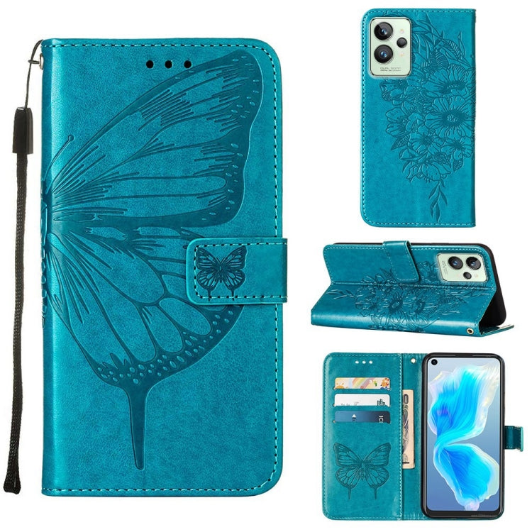 Embossed Butterfly Leather Phone Case, For OPPO K9X 5G, For OPPO Realme C35, For OPPO Realme GT2 Pro