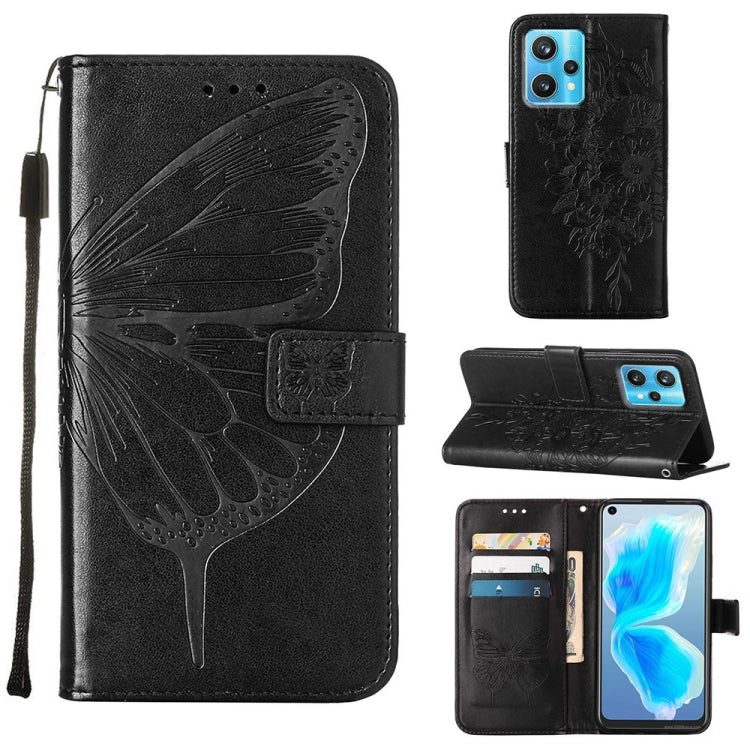 Embossed Butterfly Leather Phone Case, For OPPO Reno5 Pro+ 5G/Find X3 Neo, For OPPO Reno7 5G Global/Find X5 Lite, For OPPO Realme 9 Pro+ 5G