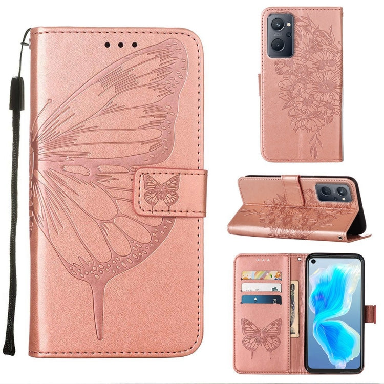 Embossed Butterfly Leather Phone Case, For OPPO Realme 9i, For OPPO Realme GT Neo3, For OPPO Reno5 Pro 5G