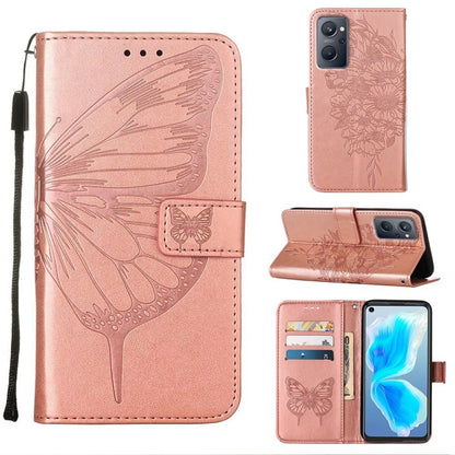Embossed Butterfly Leather Phone Case, For OPPO Realme 9i, For OPPO Realme GT Neo3, For OPPO Reno5 Pro 5G