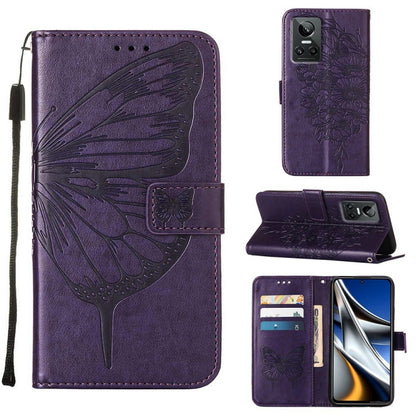 Embossed Butterfly Leather Phone Case, For OPPO Realme 9i, For OPPO Realme GT Neo3, For OPPO Reno5 Pro 5G