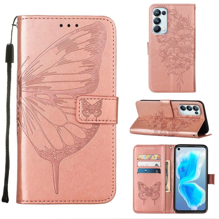 Embossed Butterfly Leather Phone Case, For OPPO Realme 9i, For OPPO Realme GT Neo3, For OPPO Reno5 Pro 5G