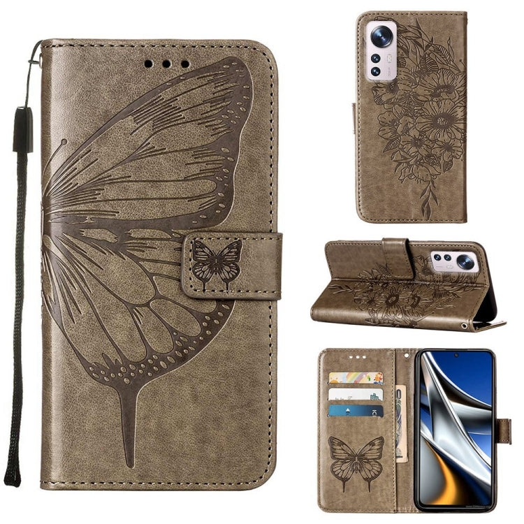 Embossed Butterfly Leather Phone Case, For Xiaomi Redmi 10C Global/10 India, For Xiaomi Redmi K50 / K50 Pro, For Xiaomi 12
