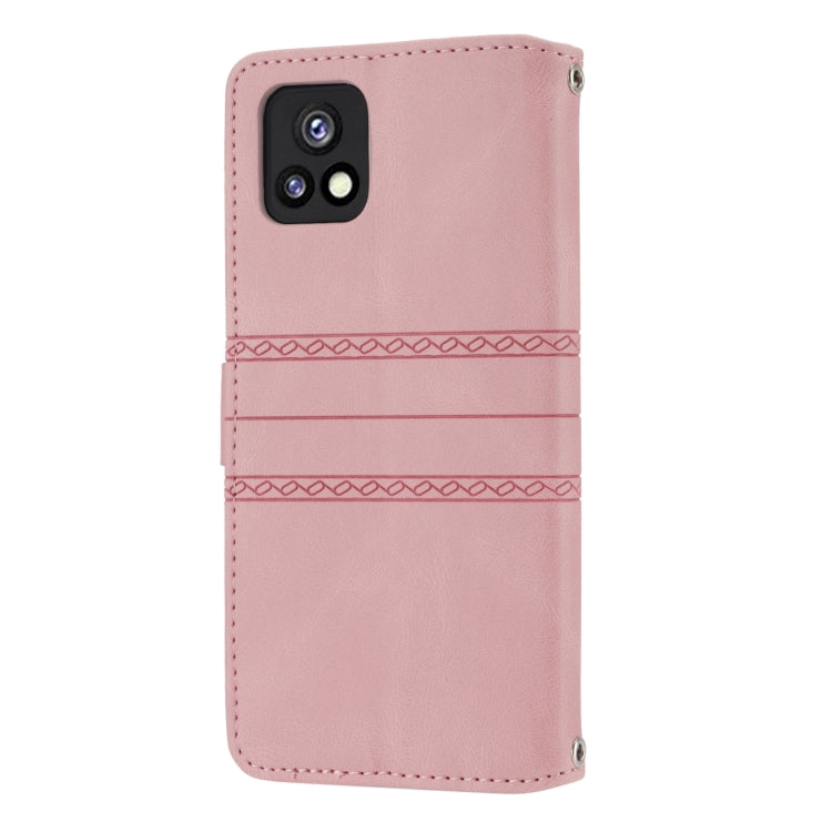 Embossed Striped Magnetic Buckle Horizontal Flip Phone Leather Case, For vivo Y52s, For Motorola Moto G22, For Google Pixel 7, For Xiaomi Poco M4 Pro