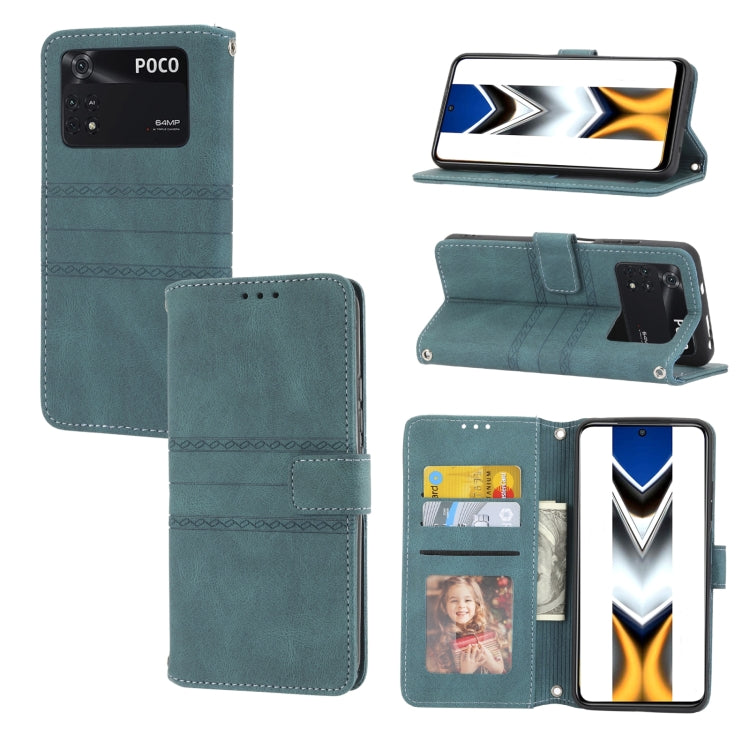 Embossed Striped Magnetic Buckle Horizontal Flip Phone Leather Case, For vivo Y52s, For Motorola Moto G22, For Google Pixel 7, For Xiaomi Poco M4 Pro