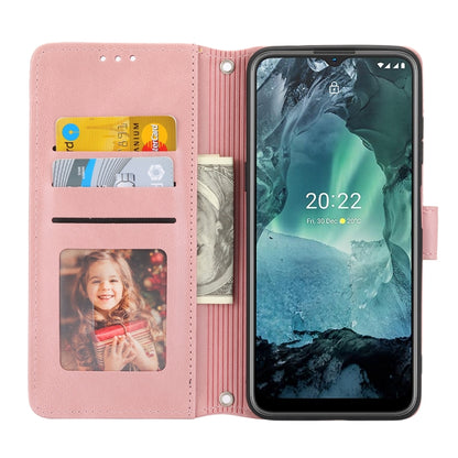 Embossed Striped Magnetic Buckle Horizontal Flip Phone Leather Case, For Nokia G21 / G11, For Google Pixel 7 Pro, For Kyocera Android One S9 / Digno Sanga Edition, For OPPO Realme C31 4G Global