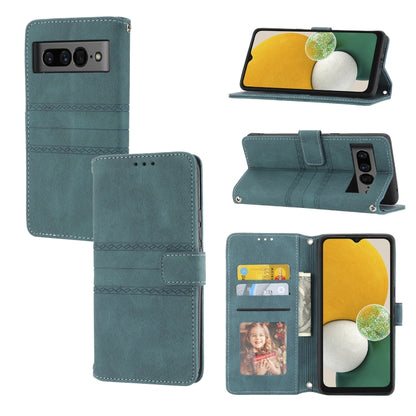 Embossed Striped Magnetic Buckle Horizontal Flip Phone Leather Case, For Nokia G21 / G11, For Google Pixel 7 Pro, For Kyocera Android One S9 / Digno Sanga Edition, For OPPO Realme C31 4G Global