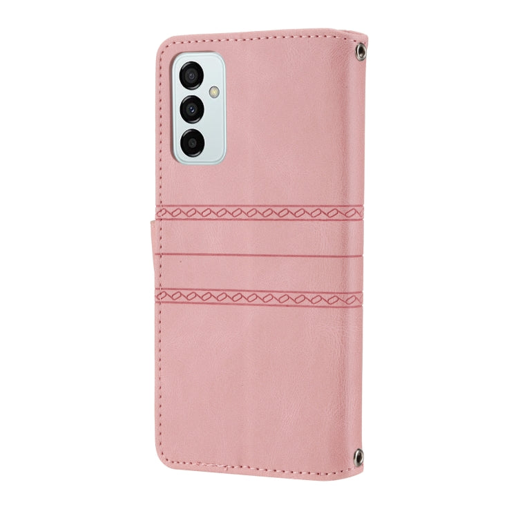 Embossed Striped Magnetic Buckle Horizontal Flip Phone Leather Case, For Samsung Galaxy M23 / F23 5G Japanese Version, For Sony Xperia 10 IV, For Sony Xperia 1 IV, For Xiaomi Redmi 10A