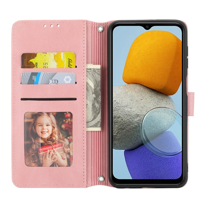Embossed Striped Magnetic Buckle Horizontal Flip Phone Leather Case, For Samsung Galaxy M23 / F23 5G Japanese Version, For Sony Xperia 10 IV, For Sony Xperia 1 IV, For Xiaomi Redmi 10A