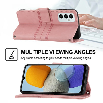 Embossed Striped Magnetic Buckle Horizontal Flip Phone Leather Case, For Samsung Galaxy M23 / F23 5G Japanese Version, For Sony Xperia 10 IV, For Sony Xperia 1 IV, For Xiaomi Redmi 10A