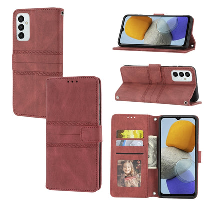 Embossed Striped Magnetic Buckle Horizontal Flip Phone Leather Case, For Samsung Galaxy M23 / F23 5G Japanese Version, For Sony Xperia 10 IV, For Sony Xperia 1 IV, For Xiaomi Redmi 10A