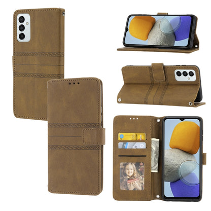 Embossed Striped Magnetic Buckle Horizontal Flip Phone Leather Case, For Samsung Galaxy M23 / F23 5G Japanese Version, For Sony Xperia 10 IV, For Sony Xperia 1 IV, For Xiaomi Redmi 10A