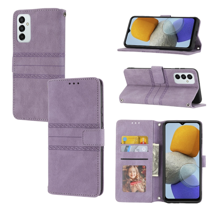 Embossed Striped Magnetic Buckle Horizontal Flip Phone Leather Case, For Samsung Galaxy M23 / F23 5G Japanese Version, For Sony Xperia 10 IV, For Sony Xperia 1 IV, For Xiaomi Redmi 10A