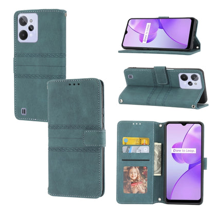 Embossed Striped Magnetic Buckle Horizontal Flip Phone Leather Case, For Nokia G21 / G11, For Google Pixel 7 Pro, For Kyocera Android One S9 / Digno Sanga Edition, For OPPO Realme C31 4G Global