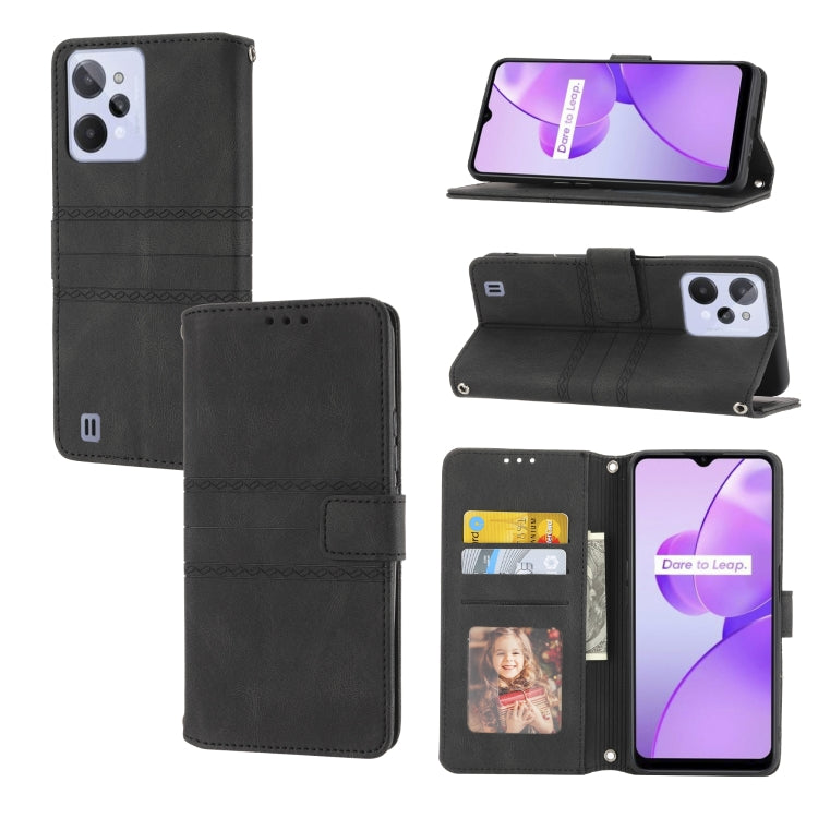 Embossed Striped Magnetic Buckle Horizontal Flip Phone Leather Case, For Nokia G21 / G11, For Google Pixel 7 Pro, For Kyocera Android One S9 / Digno Sanga Edition, For OPPO Realme C31 4G Global