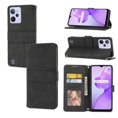 Embossed Striped Magnetic Buckle Horizontal Flip Phone Leather Case, For Nokia G21 / G11, For Google Pixel 7 Pro, For Kyocera Android One S9 / Digno Sanga Edition, For OPPO Realme C31 4G Global