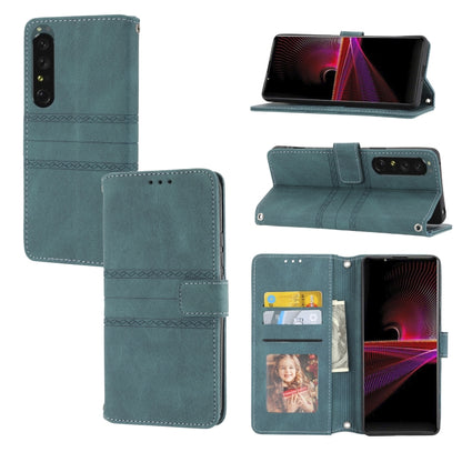Embossed Striped Magnetic Buckle Horizontal Flip Phone Leather Case, For Samsung Galaxy M23 / F23 5G Japanese Version, For Sony Xperia 10 IV, For Sony Xperia 1 IV, For Xiaomi Redmi 10A