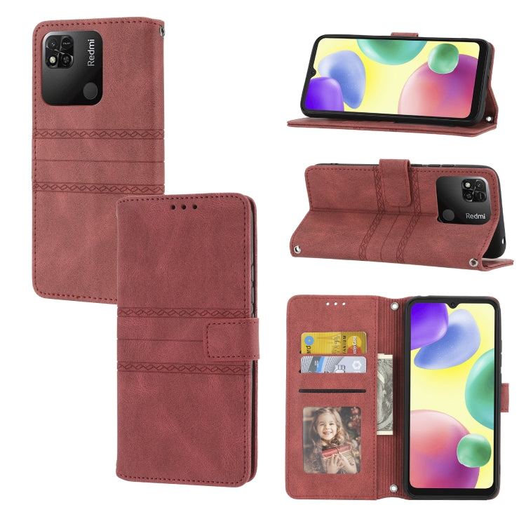 Embossed Striped Magnetic Buckle Horizontal Flip Phone Leather Case, For Samsung Galaxy M23 / F23 5G Japanese Version, For Sony Xperia 10 IV, For Sony Xperia 1 IV, For Xiaomi Redmi 10A