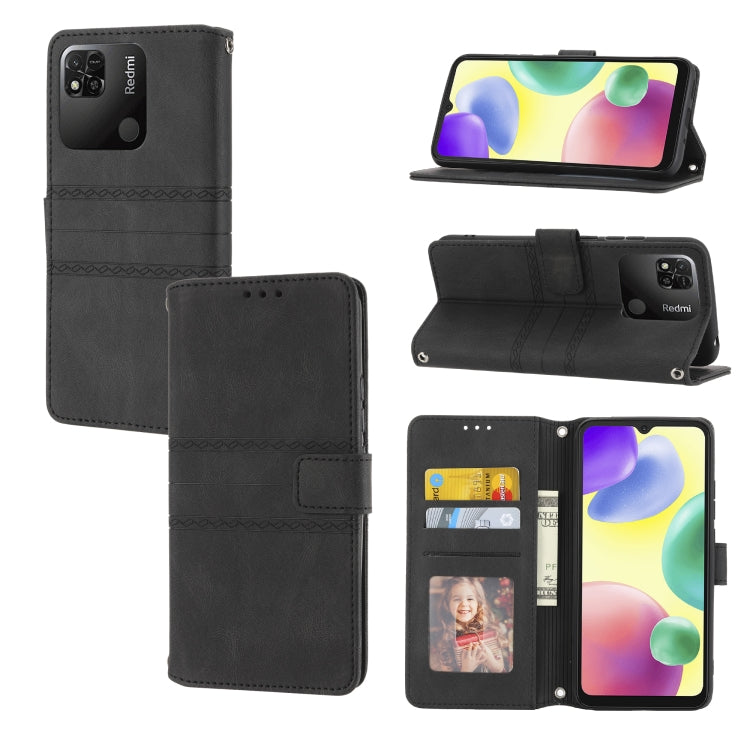 Embossed Striped Magnetic Buckle Horizontal Flip Phone Leather Case, For Samsung Galaxy M23 / F23 5G Japanese Version, For Sony Xperia 10 IV, For Sony Xperia 1 IV, For Xiaomi Redmi 10A