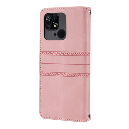 Embossed Striped Magnetic Buckle Horizontal Flip Phone Leather Case, For Xiaomi Redmi 10C 4G Global, For Motorola Moto G Stylus 5G 2022, For Xiaomi Redmi Note 11E, For Xiaomi Redmi 10 5G
