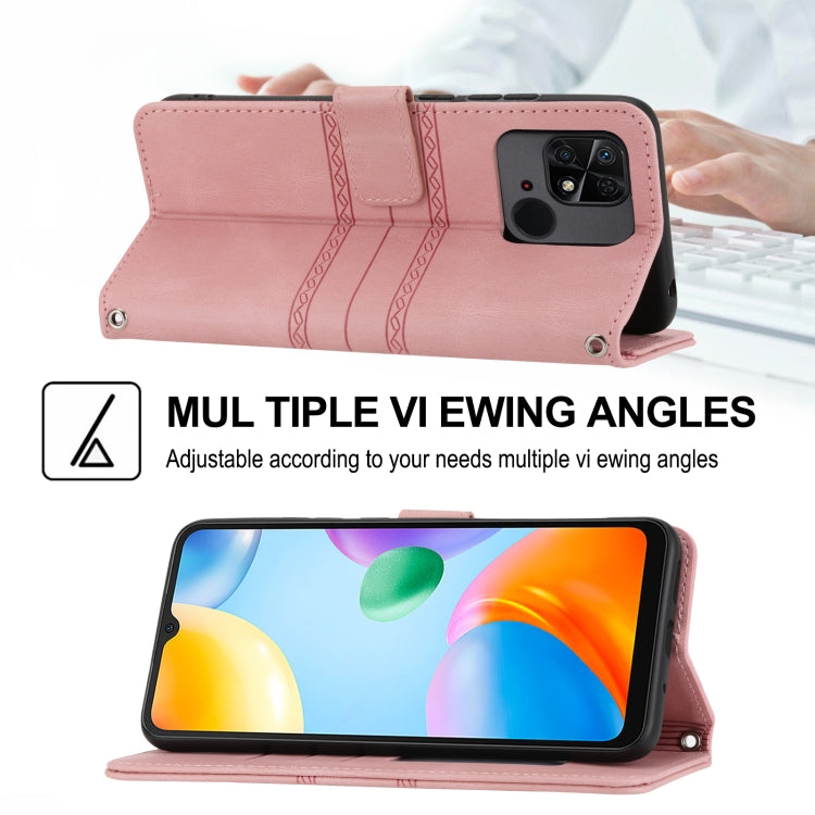 Embossed Striped Magnetic Buckle Horizontal Flip Phone Leather Case, For Xiaomi Redmi 10C 4G Global, For Motorola Moto G Stylus 5G 2022, For Xiaomi Redmi Note 11E, For Xiaomi Redmi 10 5G