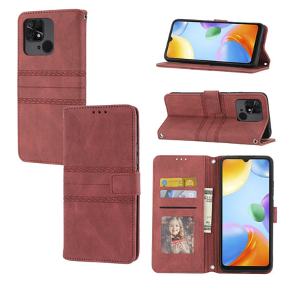 Embossed Striped Magnetic Buckle Horizontal Flip Phone Leather Case, For Xiaomi Redmi 10C 4G Global, For Motorola Moto G Stylus 5G 2022, For Xiaomi Redmi Note 11E, For Xiaomi Redmi 10 5G