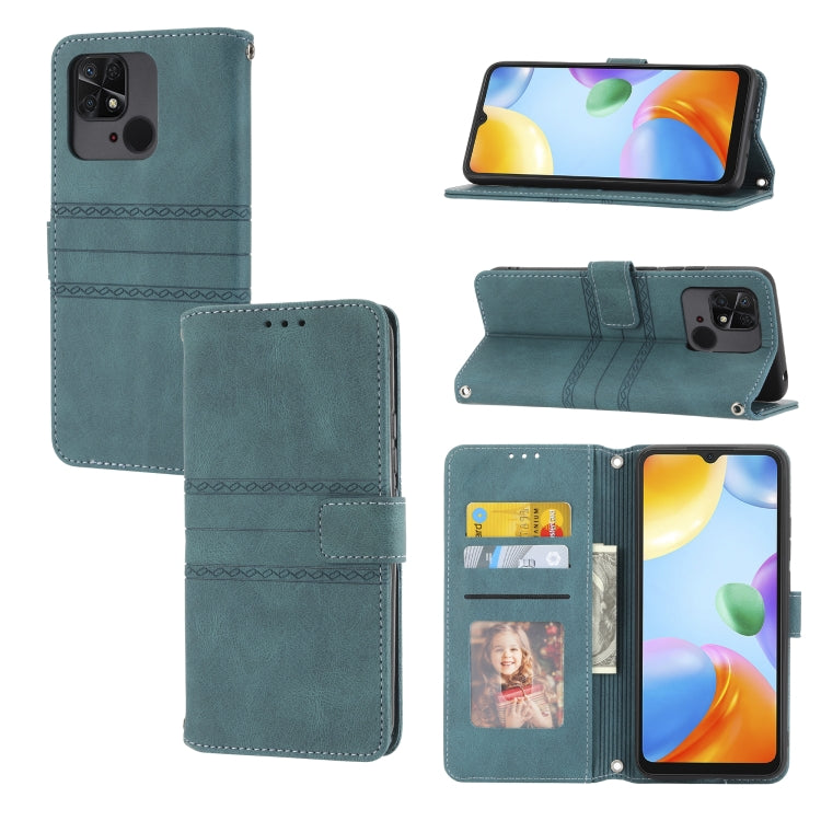 Embossed Striped Magnetic Buckle Horizontal Flip Phone Leather Case, For Xiaomi Redmi 10C 4G Global, For Motorola Moto G Stylus 5G 2022, For Xiaomi Redmi Note 11E, For Xiaomi Redmi 10 5G
