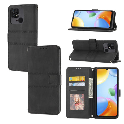 Embossed Striped Magnetic Buckle Horizontal Flip Phone Leather Case, For Xiaomi Redmi 10C 4G Global, For Motorola Moto G Stylus 5G 2022, For Xiaomi Redmi Note 11E, For Xiaomi Redmi 10 5G
