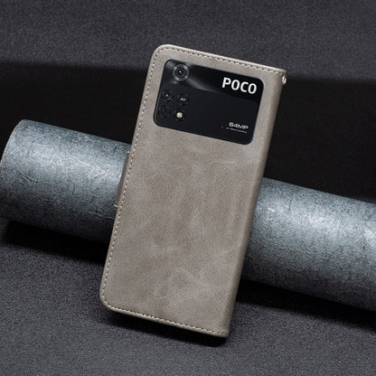 Lambskin Texture Pure Color Flip Leather Phone Case, For Xiaomi Poco M4 Pro, For Xiaomi Poco M4 Pro 5G