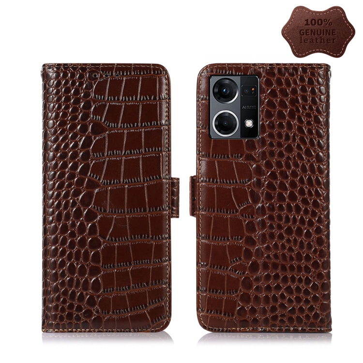 Crocodile Top Layer Cowhide Leather Phone Case, For Nokia X100, For OPPO Reno7 4G Global/F21 Pro 4G, For Xiaomi Redmi 10A / 9C, For Samsung Galaxy F23 5G / M23, For Samsung Galaxy M53 5G, For Samsung Galaxy S21 FE 5G