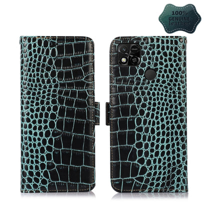 Crocodile Top Layer Cowhide Leather Phone Case, For Nokia X100, For OPPO Reno7 4G Global/F21 Pro 4G, For Xiaomi Redmi 10A / 9C, For Samsung Galaxy F23 5G / M23, For Samsung Galaxy M53 5G, For Samsung Galaxy S21 FE 5G