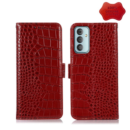 Crocodile Top Layer Cowhide Leather Phone Case, For Nokia X100, For OPPO Reno7 4G Global/F21 Pro 4G, For Xiaomi Redmi 10A / 9C, For Samsung Galaxy F23 5G / M23, For Samsung Galaxy M53 5G, For Samsung Galaxy S21 FE 5G
