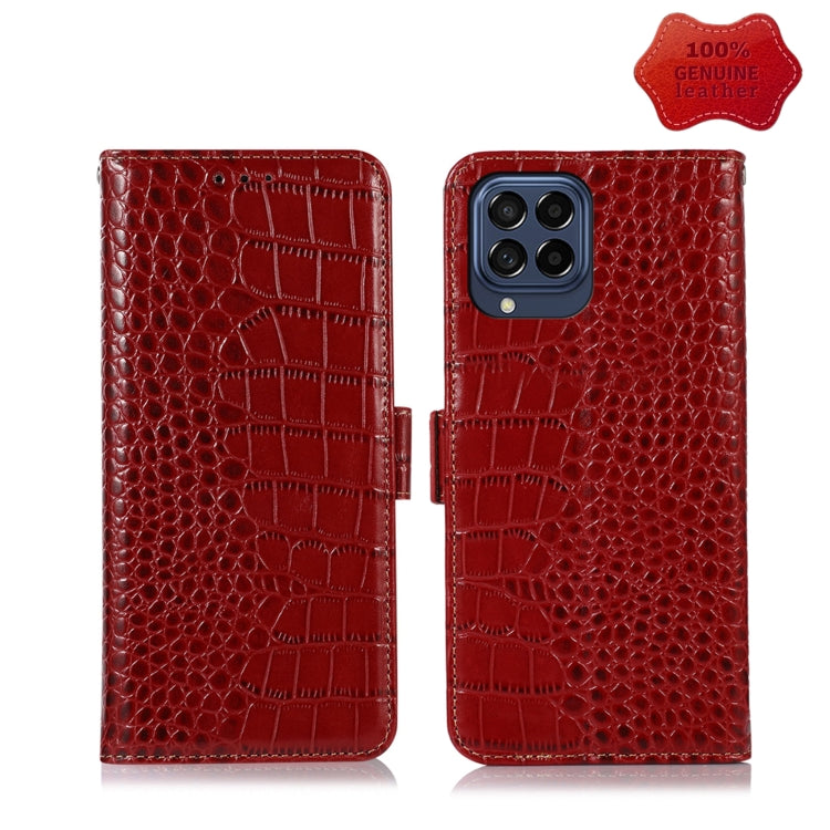 Crocodile Top Layer Cowhide Leather Phone Case, For Nokia X100, For OPPO Reno7 4G Global/F21 Pro 4G, For Xiaomi Redmi 10A / 9C, For Samsung Galaxy F23 5G / M23, For Samsung Galaxy M53 5G, For Samsung Galaxy S21 FE 5G