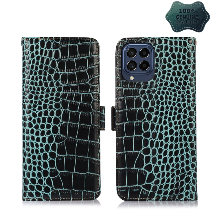 Crocodile Top Layer Cowhide Leather Phone Case, For Nokia X100, For OPPO Reno7 4G Global/F21 Pro 4G, For Xiaomi Redmi 10A / 9C, For Samsung Galaxy F23 5G / M23, For Samsung Galaxy M53 5G, For Samsung Galaxy S21 FE 5G