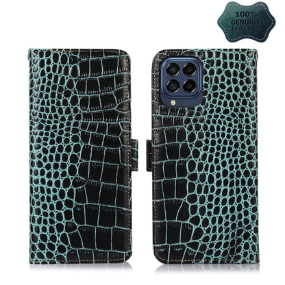 Crocodile Top Layer Cowhide Leather Phone Case, For Nokia X100, For OPPO Reno7 4G Global/F21 Pro 4G, For Xiaomi Redmi 10A / 9C, For Samsung Galaxy F23 5G / M23, For Samsung Galaxy M53 5G, For Samsung Galaxy S21 FE 5G