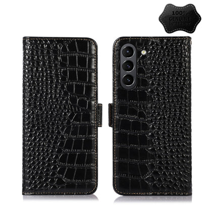 Crocodile Top Layer Cowhide Leather Phone Case, For Nokia X100, For OPPO Reno7 4G Global/F21 Pro 4G, For Xiaomi Redmi 10A / 9C, For Samsung Galaxy F23 5G / M23, For Samsung Galaxy M53 5G, For Samsung Galaxy S21 FE 5G