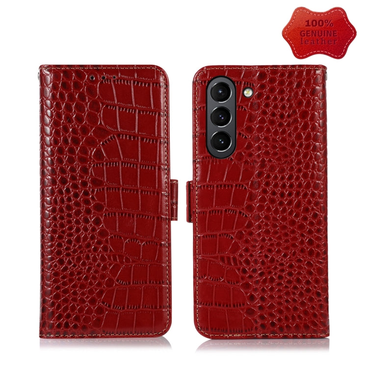 Crocodile Top Layer Cowhide Leather Phone Case, For Nokia X100, For OPPO Reno7 4G Global/F21 Pro 4G, For Xiaomi Redmi 10A / 9C, For Samsung Galaxy F23 5G / M23, For Samsung Galaxy M53 5G, For Samsung Galaxy S21 FE 5G