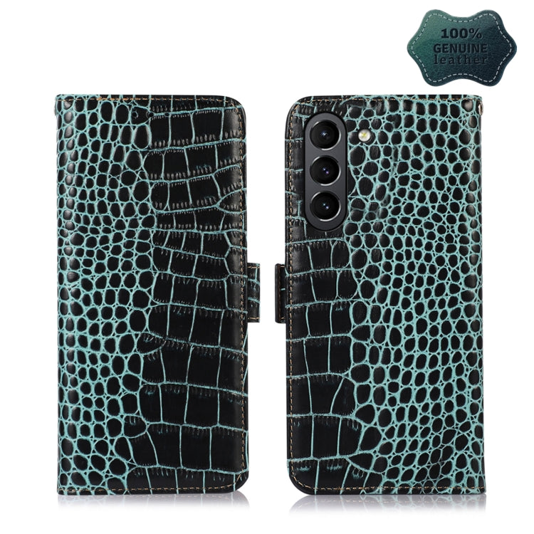 Crocodile Top Layer Cowhide Leather Phone Case, For Nokia X100, For OPPO Reno7 4G Global/F21 Pro 4G, For Xiaomi Redmi 10A / 9C, For Samsung Galaxy F23 5G / M23, For Samsung Galaxy M53 5G, For Samsung Galaxy S21 FE 5G